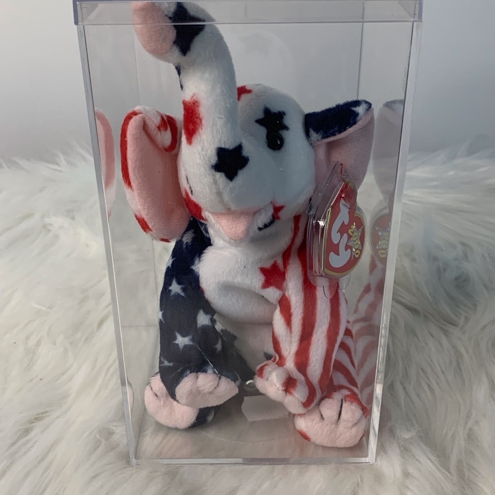 Ty (13) Righty 2000 Red and White Stuffed Animal Plush Toy - Picture 11 of 15